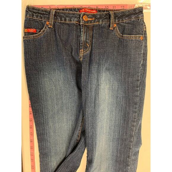 U.S. Polo Assn. Womens Bootcut Mid-Rise Jeans Size 5/6 Dark Wash Denim - Picture 4 of 5